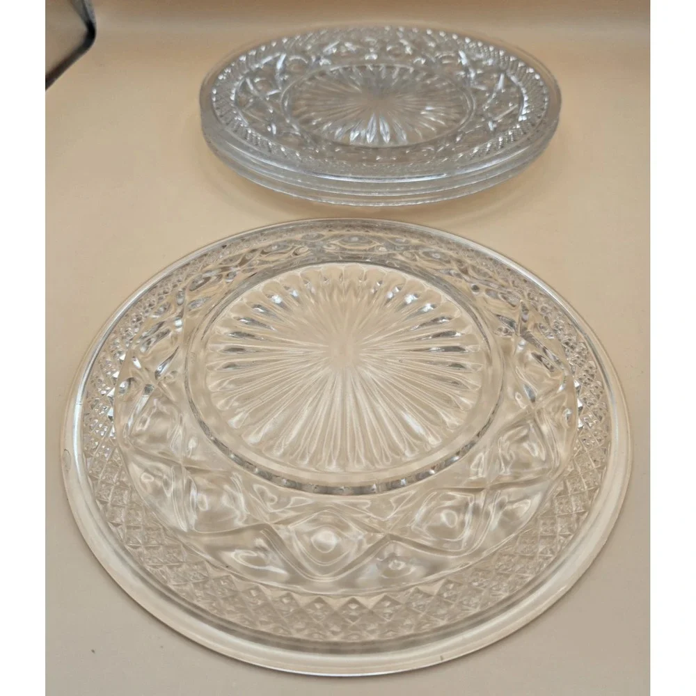 Vintage Glass Plates Imperial 4 
